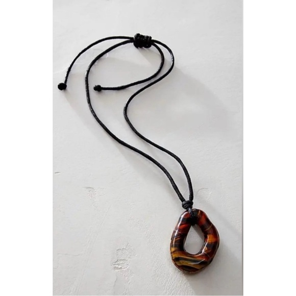 Free People Summertime Cord Choker Tiger’s Eye  NWT Bohemian Adjustable Necklace - Picture 6 of 12